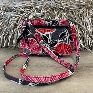 VERA BRADLEY Cherry Blossoms 2014 Petite Crossbody Quilted Pink White Floral